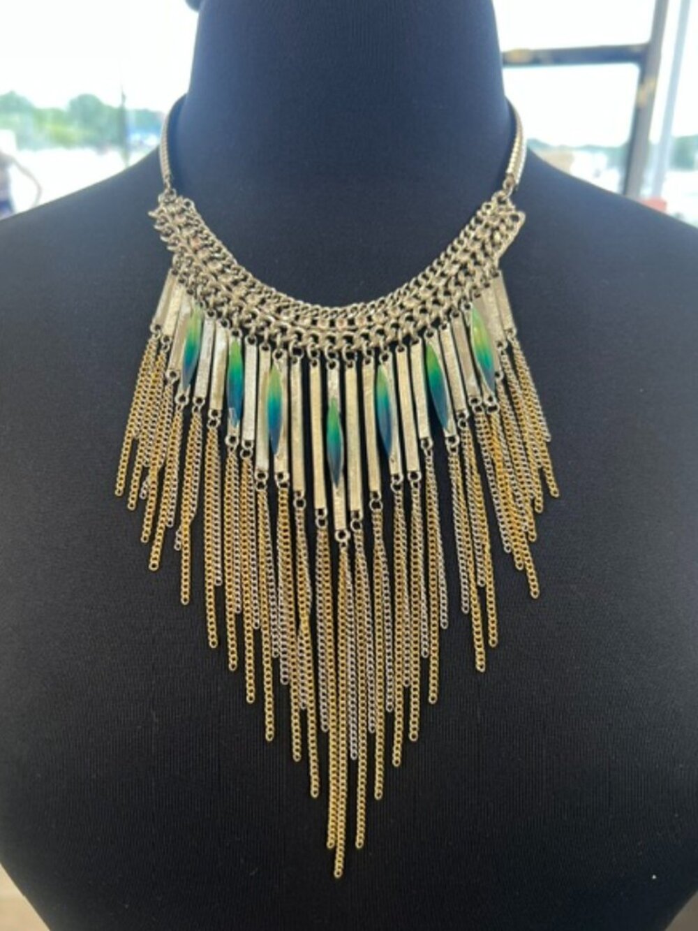 Bohemian Fringe Statement Necklace